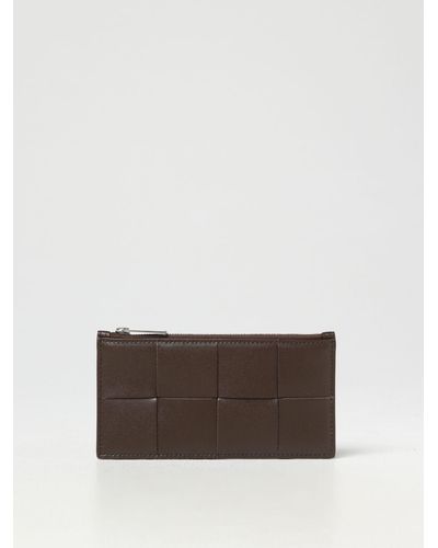 Bottega Veneta Credit Card Holder In Leather - Brown