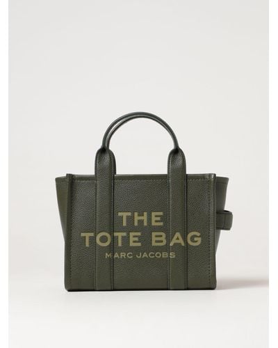 Marc Jacobs The Small Tote Bag In Grained Leather - Green
