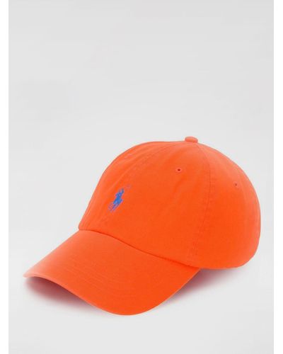 Polo Ralph Lauren Cappello in cotone con logo - Arancione