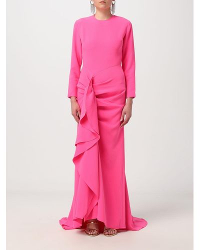 Solace London Nia Ruffled Maxi Dress - Pink
