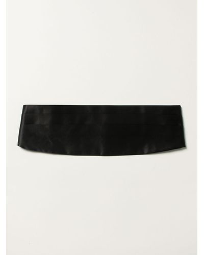 Emporio Armani Band Belt In Silk - Black