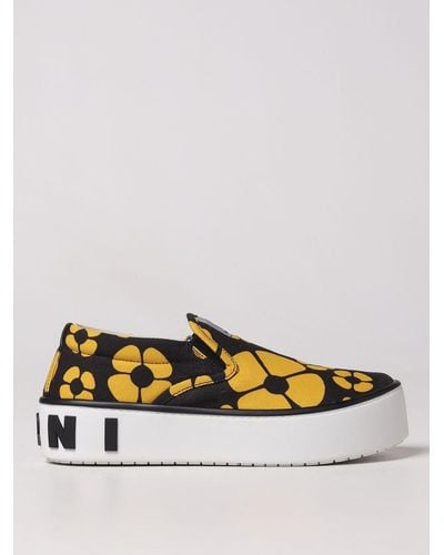 Marni Sneakers Carhartt Wip x in cotone organico con stampa floreale - Giallo