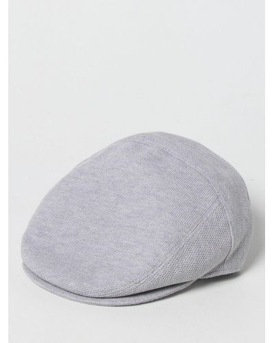 Eleventy Flat Cap In Cotton - Grey