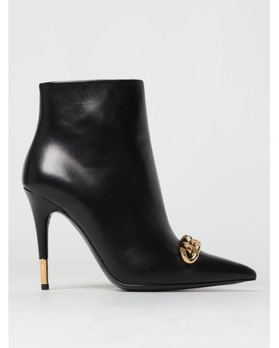 Tom Ford Ankle Boots In Nappa With Heel - Black