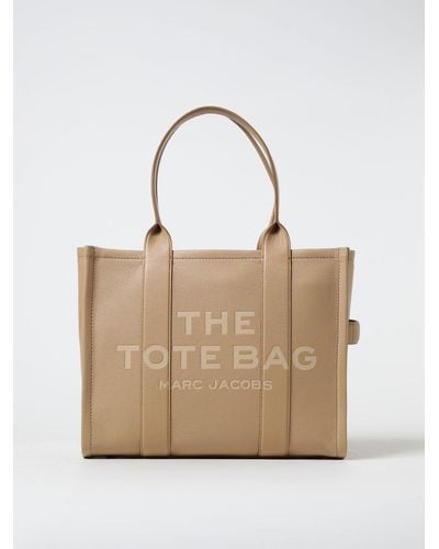 Marc Jacobs The Large Tote Bag In Grained Leather - Natural