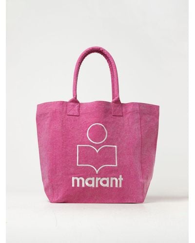 Isabel Marant Bag In Cotton With Logo - Pink