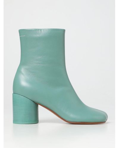 MM6 by Maison Martin Margiela Flat Ankle Boots - Green