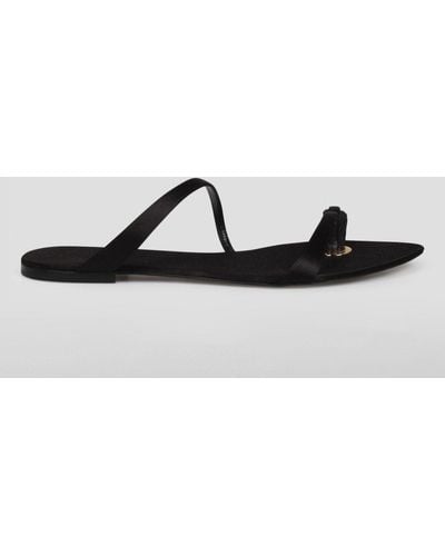 Saint Laurent Flat Sandals - Black
