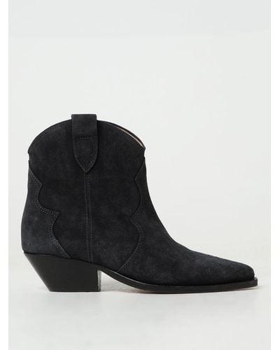 Isabel Marant Flat Ankle Boots - Black