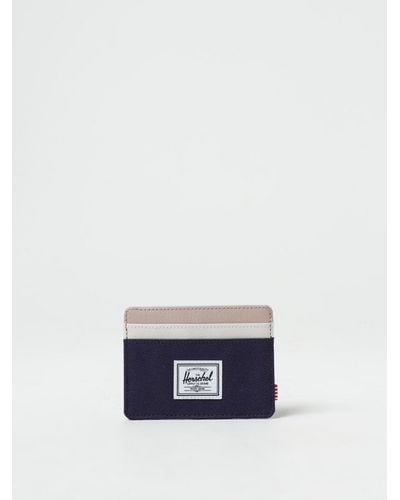 Herschel Supply Co. Portacarte di credito Charlie in tessuto riciclato - Blu