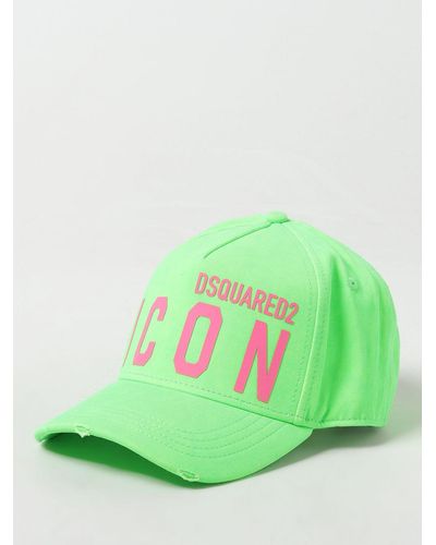 DSquared² Cappello in cotone con logo - Verde