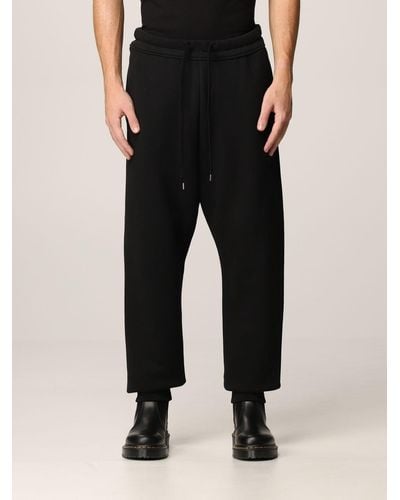 N°21 N ° 21 Cotton Trousers With Logo - Black
