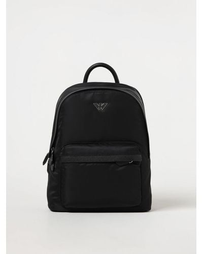 Emporio Armani Sustainability Values Backpack In Recycled Nylon - Black