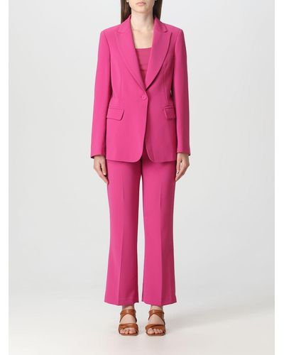 Womens pink trouser suits cheap uk