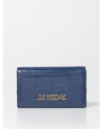 Love Moschino Borsa wallet in pelle sintetica - Blu