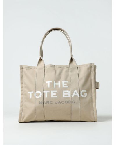 Marc Jacobs Borsa The Large Tote Bag in canvas con logo jacquard - Neutro