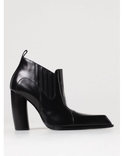 Off-White c/o Virgil Abloh Moon Beatle Ankle Boots In Brushed Leather - Black
