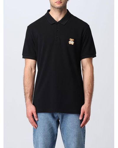 Moschino Polo Shirt In Cotton - Black
