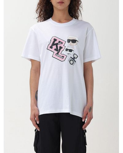 Karl Lagerfeld Ikonik Varsity Oversized T-shirt - White