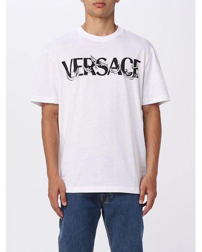 Versace Maglietta del logo di cotone - Bianco