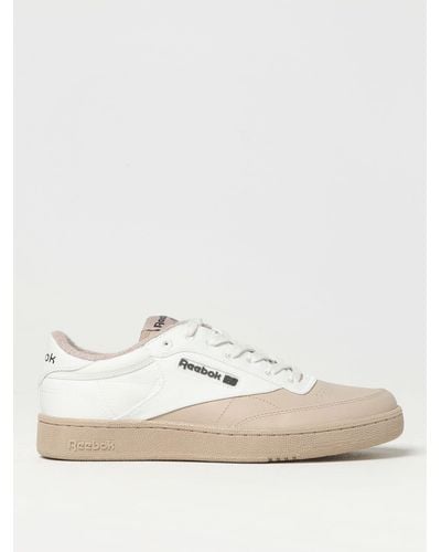 Reebok Sneakers In Leather And Nylon - Natural