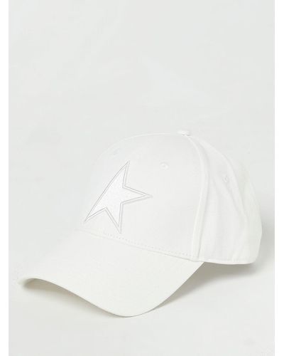 Golden Goose Cappellino da baseball bianco con patch a forma di stella