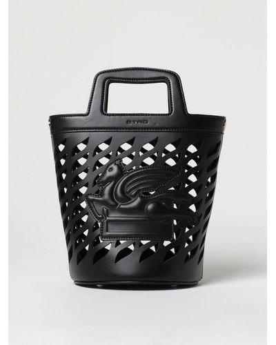 Etro Bag In Perforated Leather - Black