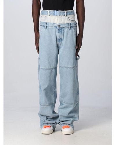 NWT OFF-WHITE C/O VIRGIL ABLOH Light Blue Riserva Straight Jeans Size 24  $685