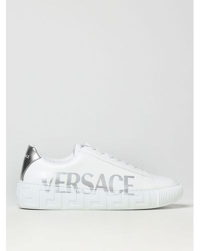 Versace 'Greca' Sneakers mit Logo - Blanco