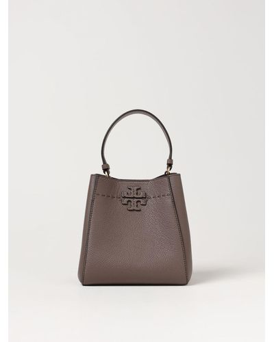 Tory Burch Mcgraw Bag In Grained Leather - Multicolour