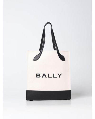 Bally Bag In Canvas And Leather - White