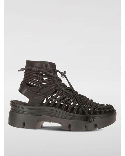 Noir Kei Ninomiya Flat Ankle Boots - Black