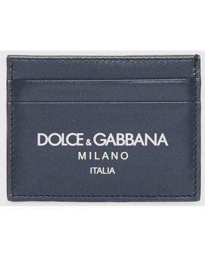 Dolce & Gabbana Portacarte di credito in pelle - Blu