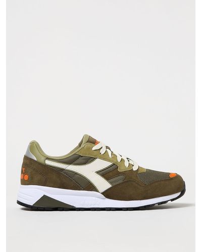 Diadora Sneakers N.92 in mesh e suede - Verde