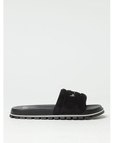Marc Jacobs Terry Faux Shearling Sandals - Black