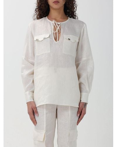 SIMONA CORSELLINI Camicia in misto lino - Bianco