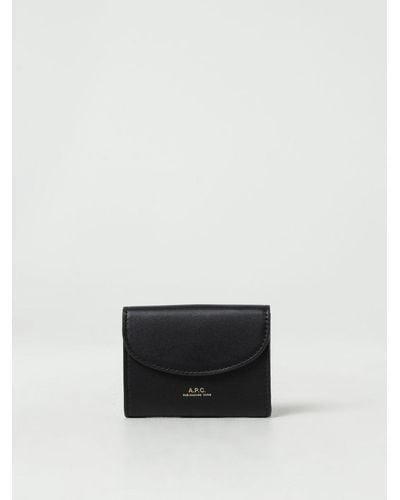 A.P.C. Genève Leather Credit Card Holder - White