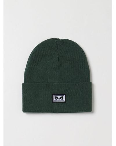 Obey Cappello in maglia a costine con logo - Verde