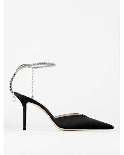 Jimmy Choo Mules Saeda in vernice - Nero