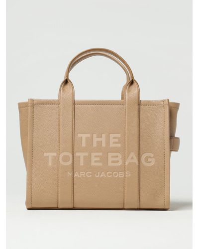 Marc Jacobs The Tote Bag In Grained Leather - Natural