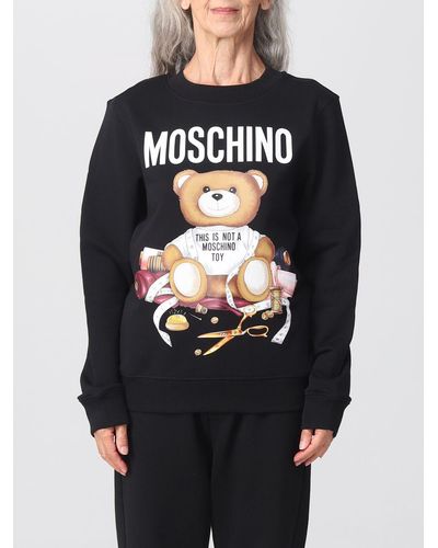 Moschino Sweatshirt In Cotton With Teddy - Black