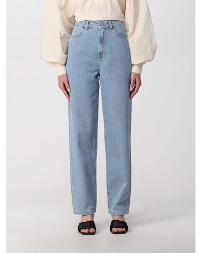 Rohe Jeans In Washed Denim - Blue