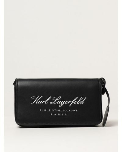 Karl Lagerfeld Borsa in pelle sintetica con logo - Nero