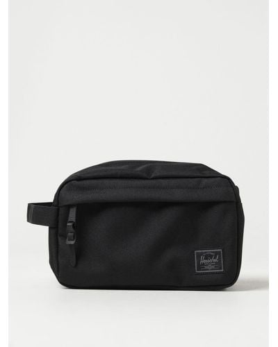 Herschel Supply Co. Beauty case in tessuto riciclato con logo - Nero