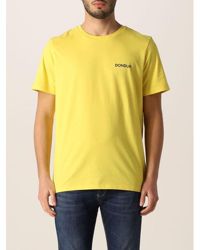 Dondup Cotton T-shirt With Logo - Yellow