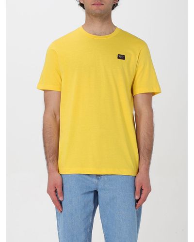 Paul & Shark T-shirt in cotone con logo - Giallo