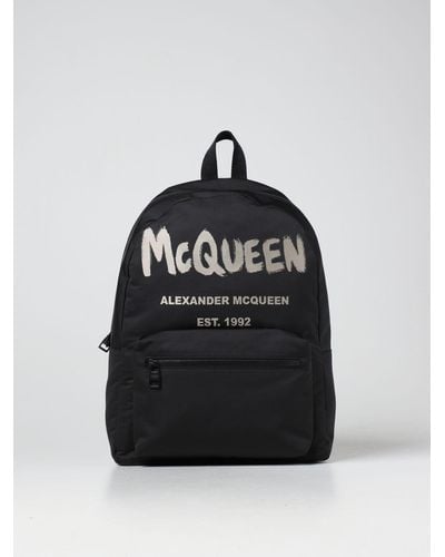 Alexander McQueen Graffiti Metropolitan Fabric Backpack - Black