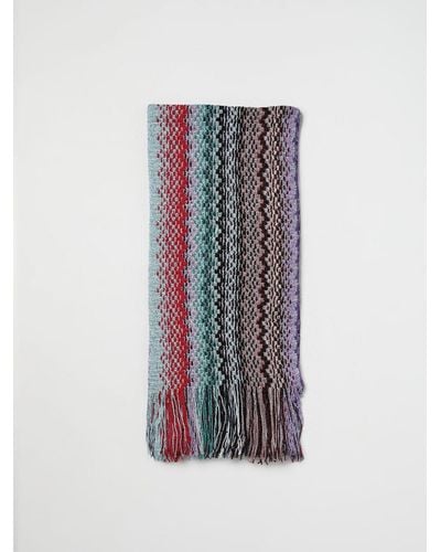 Missoni Sciarpa in viscosa a maglia traforata con motivo zig zag - Multicolore