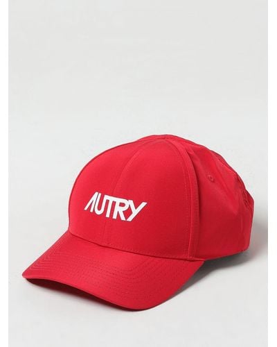 Autry Cappello in cotone con logo - Rosso