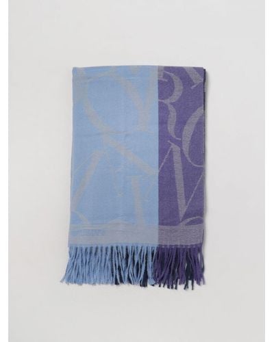 Emporio Armani Scarf In Synthetic Fabric - Blue
